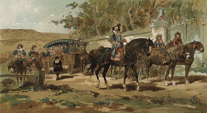 Dyliżans i eskorta, Holandia Hiszpańska, początek XVII wieku autorstwa Armand Jean Heins