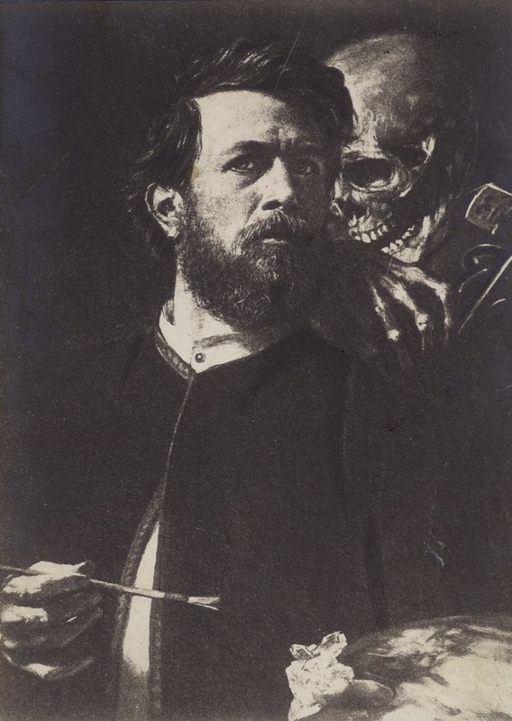 Autoportret ze śmiercią grającą na skrzypcach, 1872 autorstwa Arnold Böcklin
