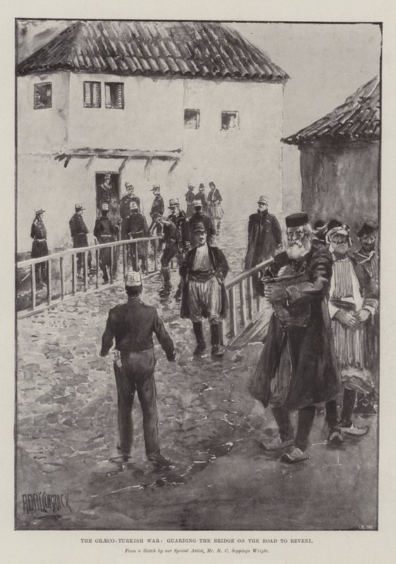 Wojna grecko-turecka, strzegąca mostu na drodze do Reveni autorstwa Arthur David McCormick