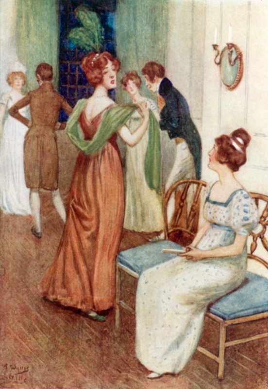Ilustracja do Dumy i Uprzedzenia autorstwa Jane Austen autorstwa Arthur Wallis Mills