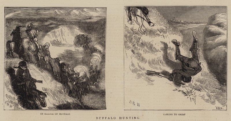 Polowanie na bizony autorstwa Arthur Boyd Houghton