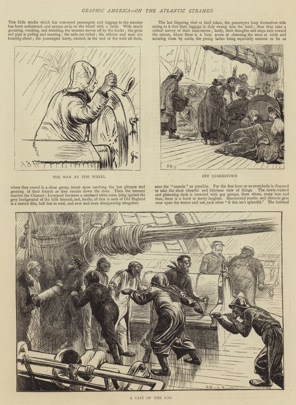 Graficzna Ameryka na atlantyckim parowcu autorstwa Arthur Boyd Houghton