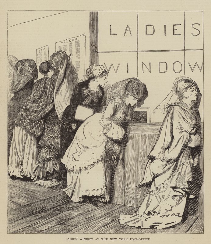 Okno dla pań w nowojorskim urzędzie pocztowym autorstwa Arthur Boyd Houghton