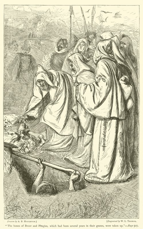 Zabrano kości Bucera i Phagiusa, które przez kilka lat leżały w grobach autorstwa Arthur Boyd Houghton