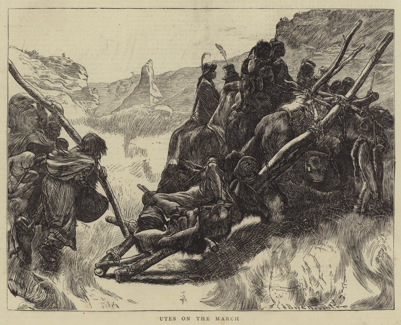 Utes na marszu autorstwa Arthur Boyd Houghton