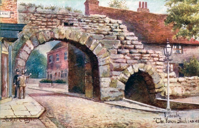 Lincoln, łuk rzymski (kolor lito) autorstwa Arthur Charles Payne