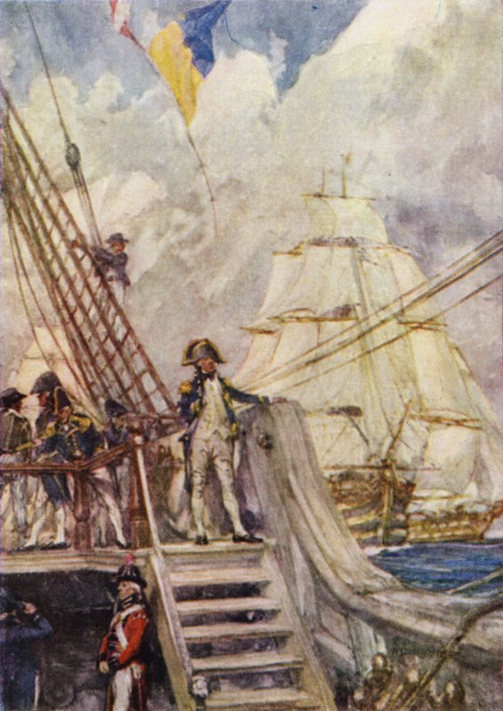 Nelson w pogoni za francuską flotą autorstwa Arthur David McCormick