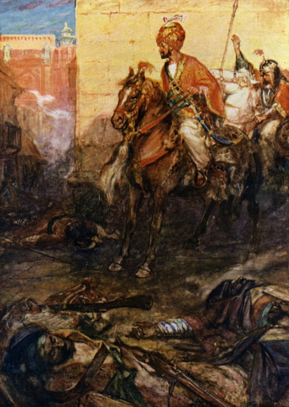 Pierwszym widokiem, który napotkał jego wzrok, były ciała zamordowanych rodaków autorstwa Arthur David McCormick