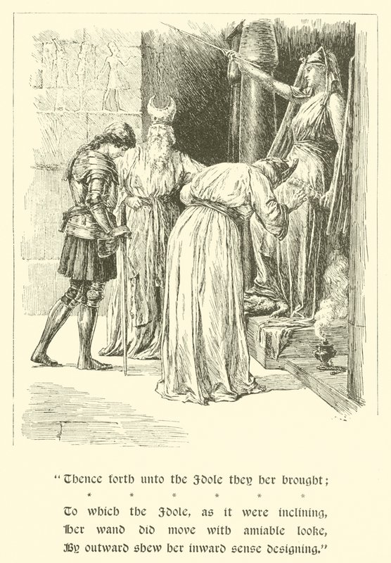Przygody Sir Artegalla, Radigunda i Britomarta (rycina) autorstwa Arthur George Walker