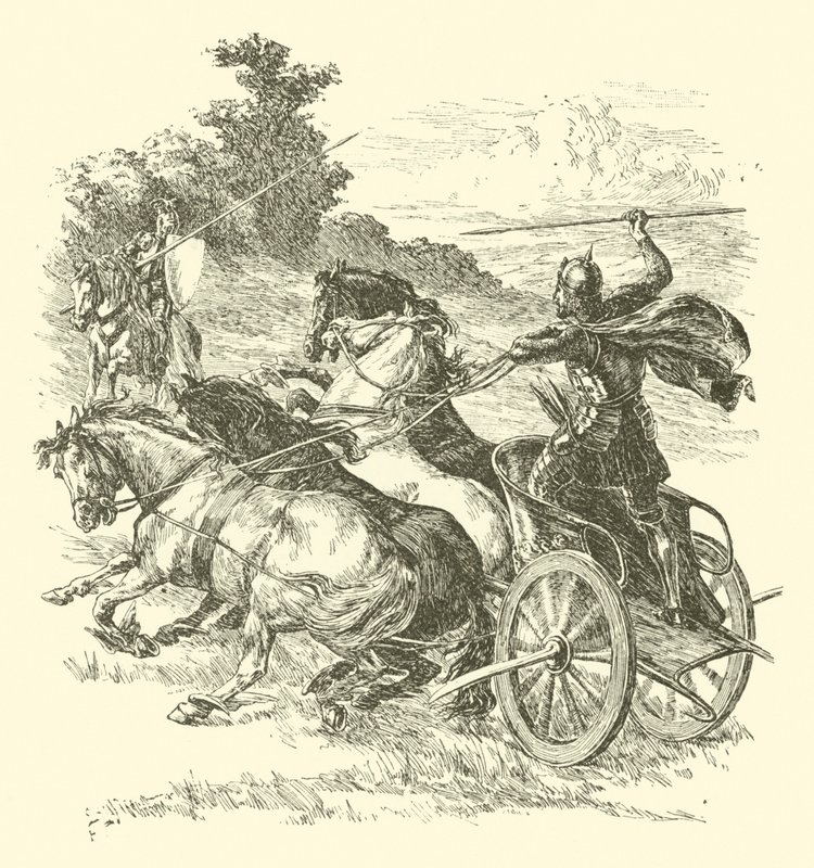 Przygody Sir Artegalla, Konie sułtana (rycina) autorstwa Arthur George Walker