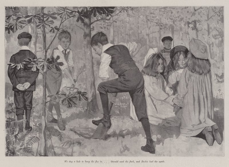 Polowanie na lisa — E Nesbit autorstwa Arthur Herbert Buckland