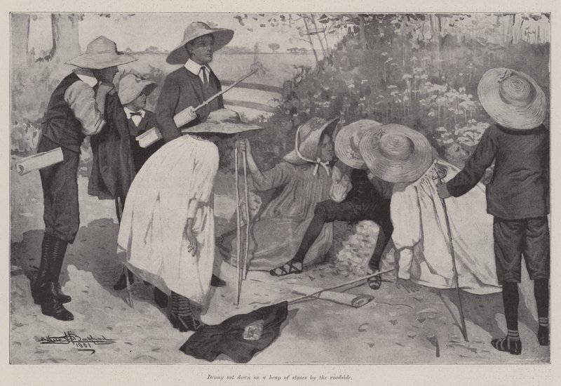 Pielgrzymi z Canterbury, autor: E. Nesbit autorstwa Arthur Herbert Buckland