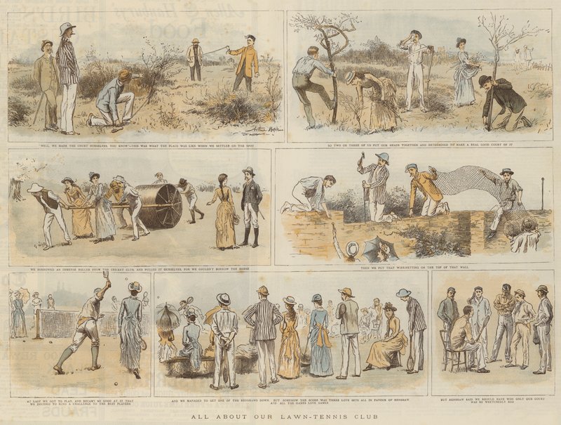 Wszystko o naszym klubie tenisowym (chromolitho) autorstwa Arthur Hopkins