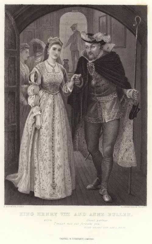 Król Henryk VIII i Anna Bullen, król Henryk VIII, akt I, Sc IV autorstwa Arthur Hopkins