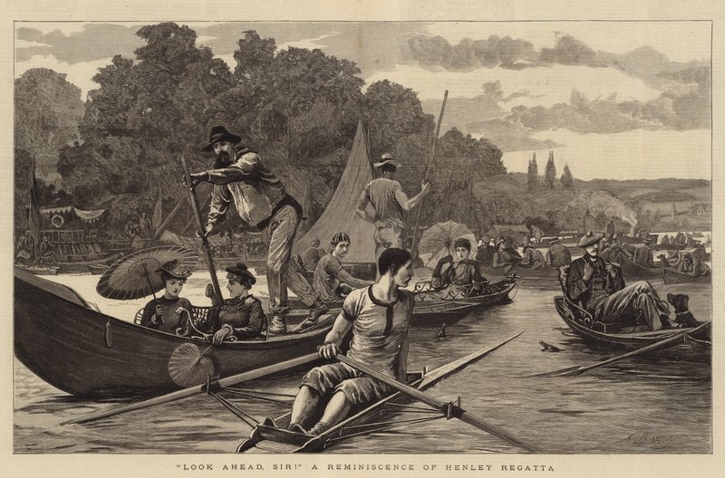 Spójrz w przyszłość, sir! Reminiscencja Henley Regatta autorstwa Arthur Hopkins