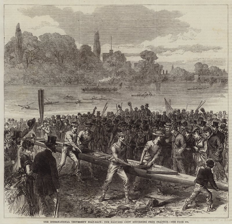 International University Boat-Race, Harvard Crew powracający z praktyki autorstwa Arthur Hopkins