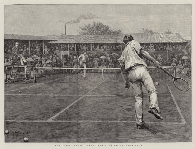 Mecz o mistrzostwo tenisa ziemnego na Wimbledonie autorstwa Arthur Hopkins