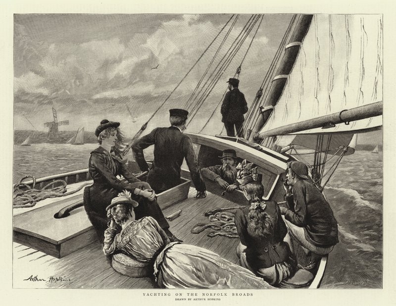Żeglarstwo na Norfolk Broads autorstwa Arthur Hopkins