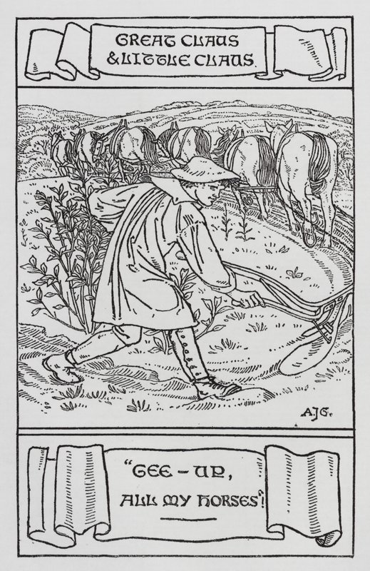 Hans Christian Andersen: Wielki Mikołaj i Mały Mikołaj (lito) autorstwa Arthur Joseph Gaskin