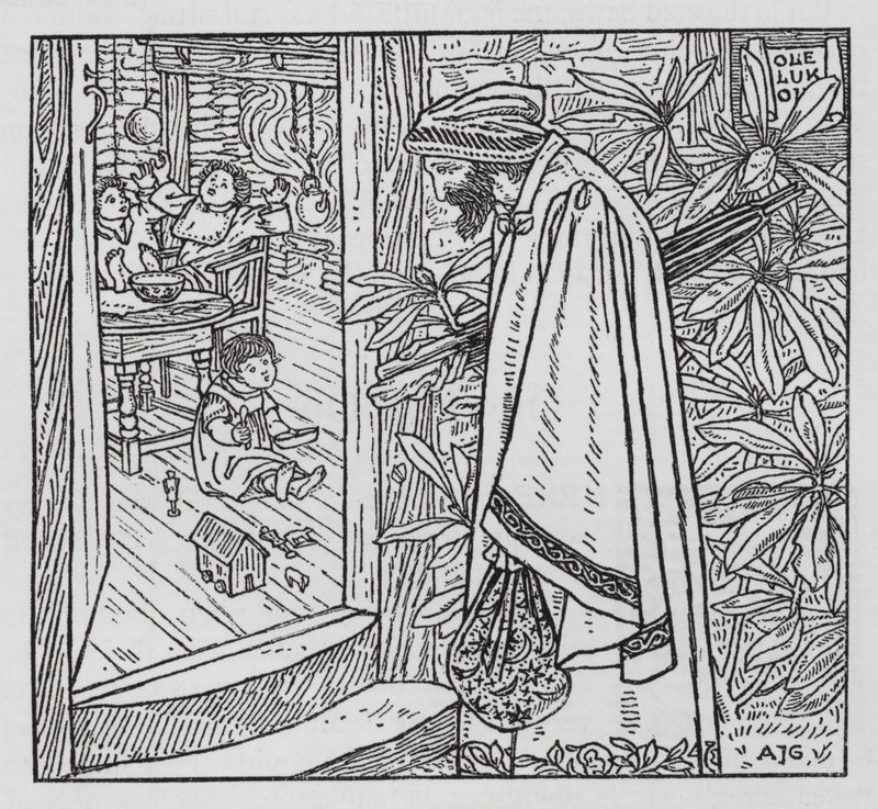 Hans Christian Andersen: Ole Luk-Oie (lito) autorstwa Arthur Joseph Gaskin
