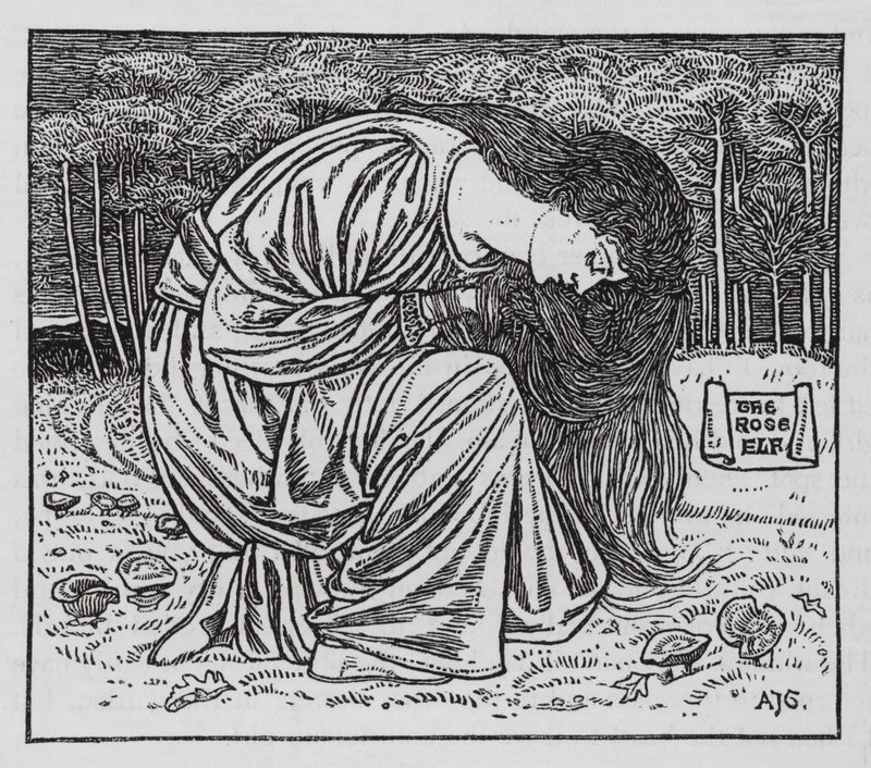 Hans Christian Andersen: Różany elf (lito) autorstwa Arthur Joseph Gaskin