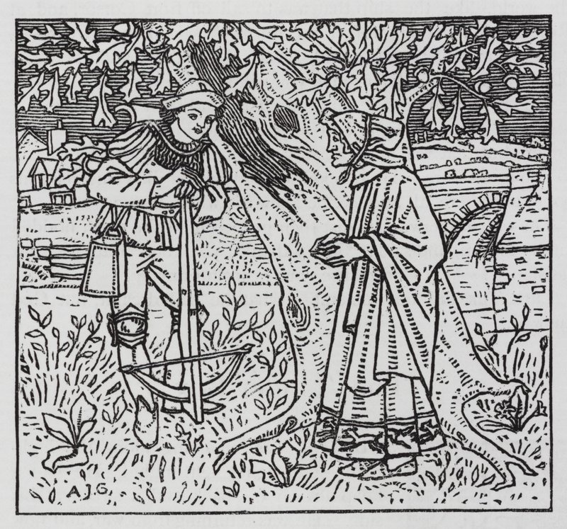 Hans Christian Andersen: Pudełko na krzesiwo (lito) autorstwa Arthur Joseph Gaskin