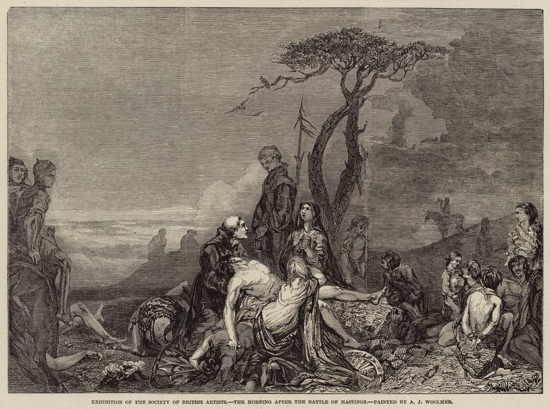 Poranek po bitwie pod Hastings autorstwa Arthur Joseph Woolmer