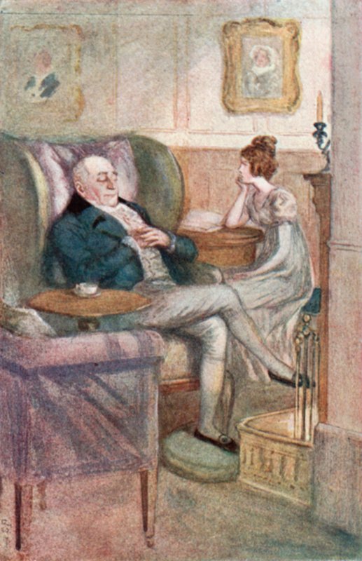 Ilustracja do Emmy autorstwa Jane Austen autorstwa Arthur Wallis Mills