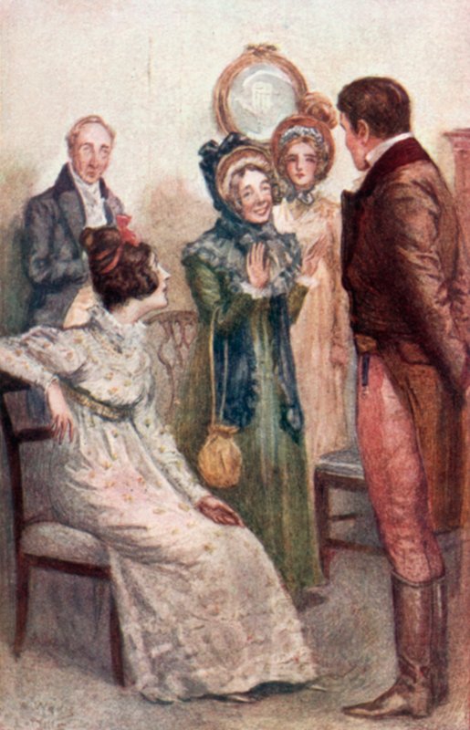 Ilustracja do Emmy autorstwa Jane Austen autorstwa Arthur Wallis Mills