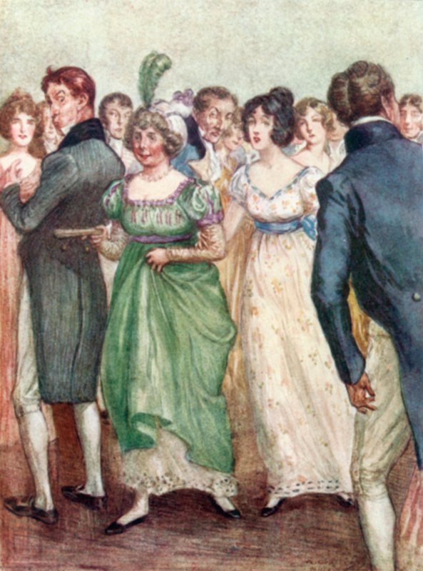Ilustracja do opactwa Northanger autorstwa Jane Austen autorstwa Arthur Wallis Mills