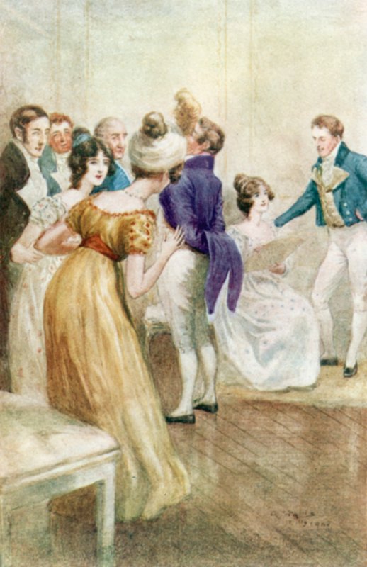 Ilustracja do opactwa Northanger autorstwa Jane Austen autorstwa Arthur Wallis Mills