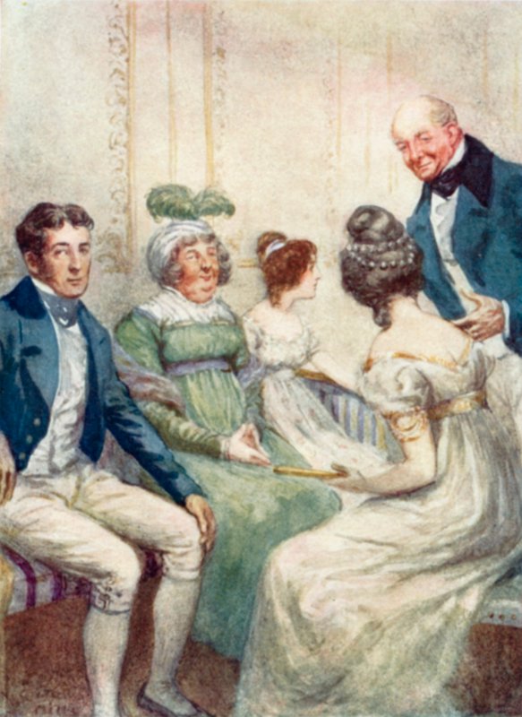 Ilustracja do perswazji autorstwa Jane Austen autorstwa Arthur Wallis Mills
