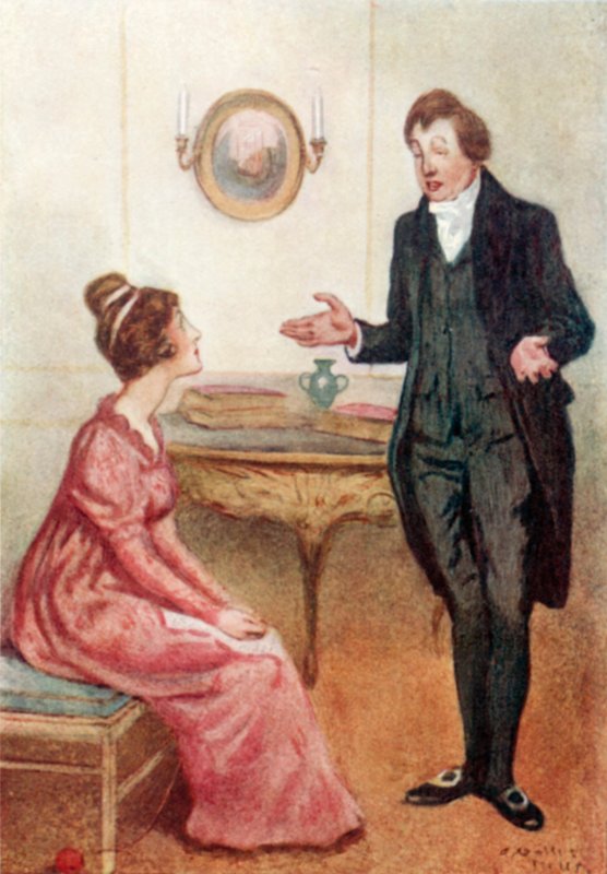 Ilustracja do Dumy i Uprzedzenia autorstwa Jane Austen autorstwa Arthur Wallis Mills