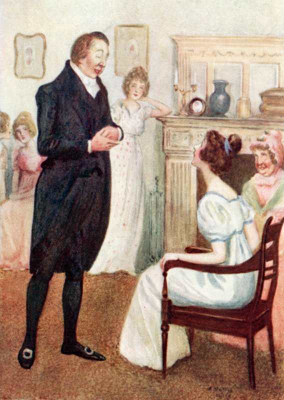 Ilustracja do Dumy i Uprzedzenia autorstwa Jane Austen autorstwa Arthur Wallis Mills
