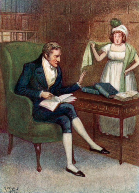 Ilustracja do Dumy i Uprzedzenia autorstwa Jane Austen autorstwa Arthur Wallis Mills