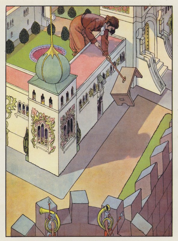 Ilustracja do Podróży Guliwera autorstwa Jonathana Swifta autorstwa Artus Scheiner