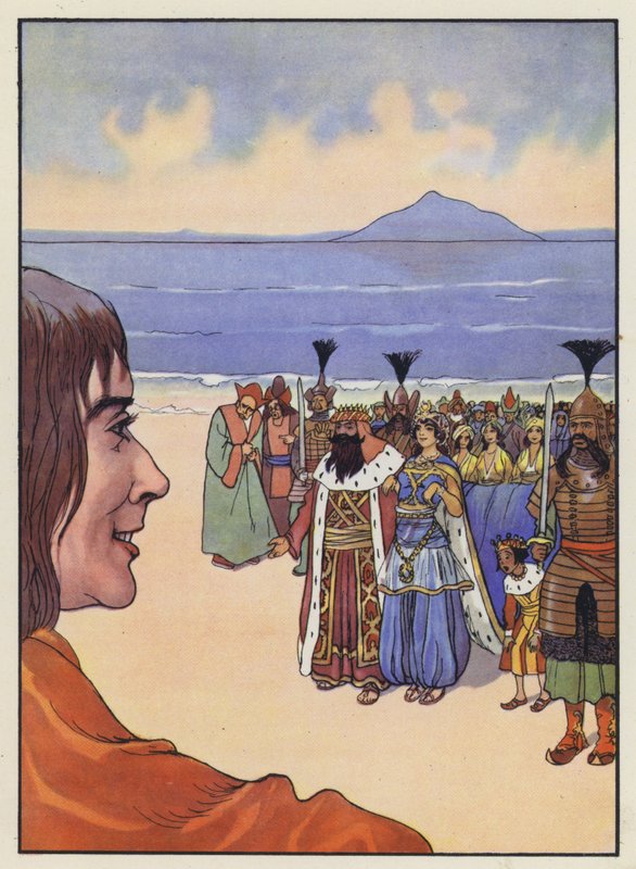 Ilustracja do Podróży Guliwera autorstwa Jonathana Swifta autorstwa Artus Scheiner