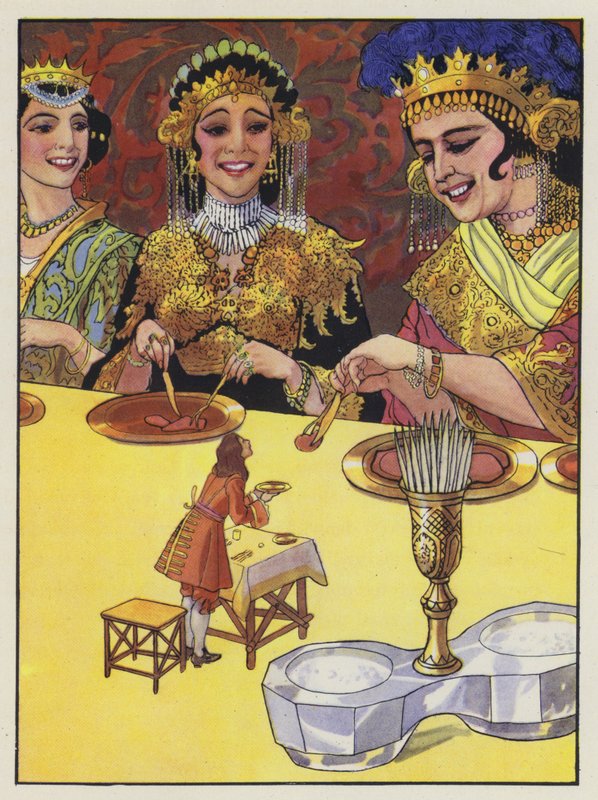 Ilustracja do Podróży Guliwera autorstwa Jonathana Swifta autorstwa Artus Scheiner