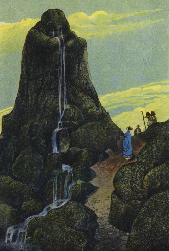 Niobe przemieniona w Płaczącą Skałę (kolor lito) autorstwa Artus Scheiner