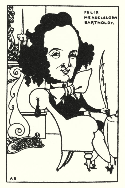 Felix Mendelssohn Bartholdy autorstwa Aubrey Beardsley
