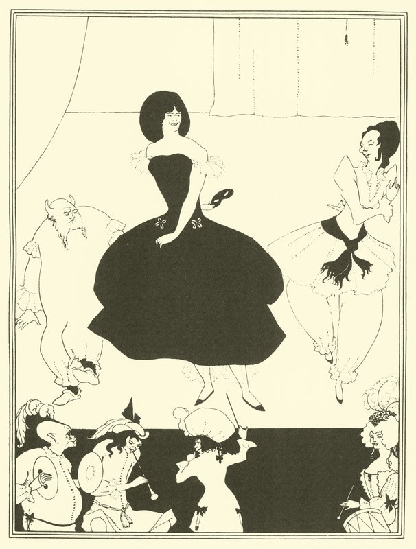 Balet komediowy marionetek (litografia) autorstwa Aubrey (after) Beardsley