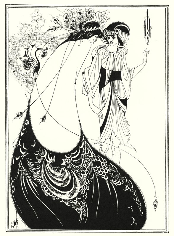 Spódnica Paw (grawerunek) autorstwa Aubrey (after) Beardsley