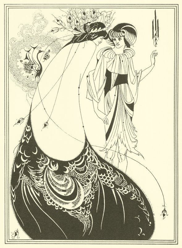 Spódnica Pawia (litografia) autorstwa Aubrey (after) Beardsley
