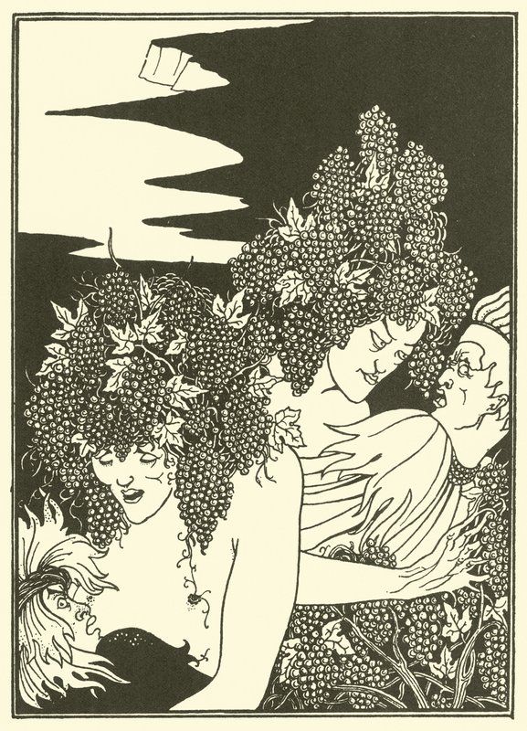 Winobranie (litografia) autorstwa Aubrey (after) Beardsley