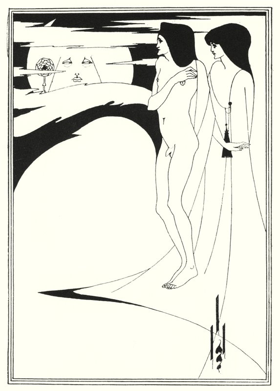 Kobieta na Księżycu (rycina) autorstwa Aubrey (after) Beardsley