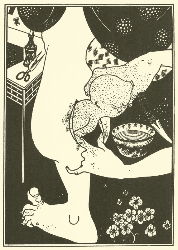 Narodziny łydki nogi autorstwa Aubrey Beardsley