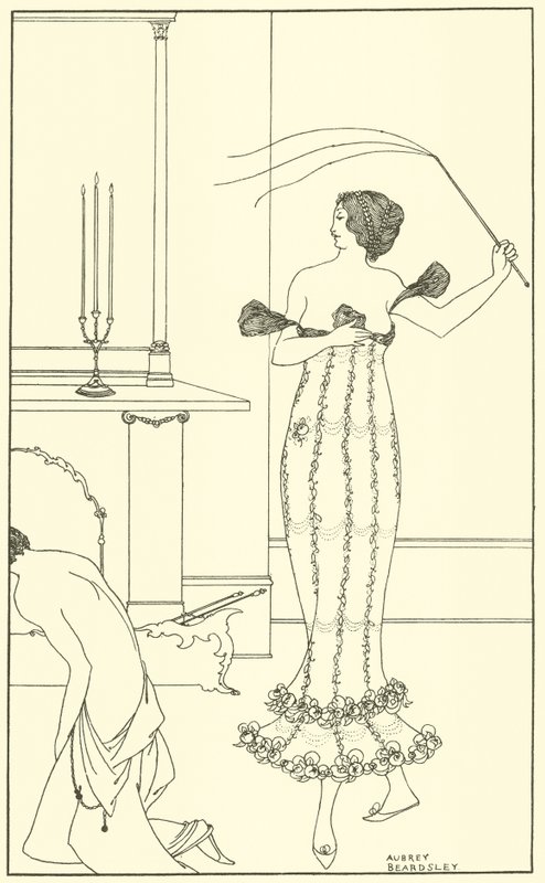 Frontispiece, pełne i prawdziwe sprawozdanie ze wspaniałej misji hrabiego Lavendera autorstwa Aubrey Beardsley