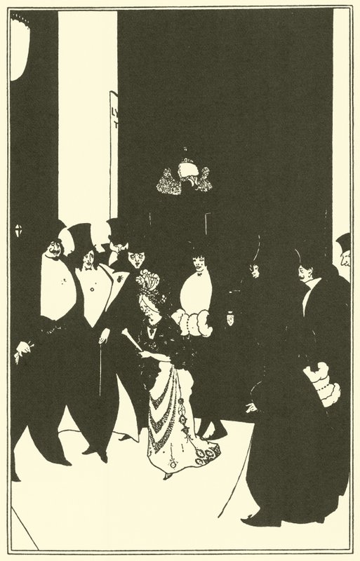 Lady Golds Escort autorstwa Aubrey Beardsley
