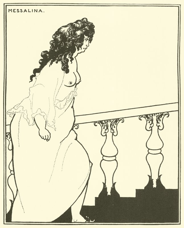 Messalina wraca z Łaźni autorstwa Aubrey Beardsley