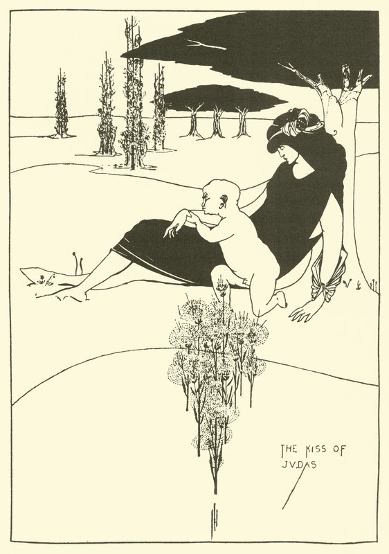 Pocałunek Judasza autorstwa Aubrey Beardsley